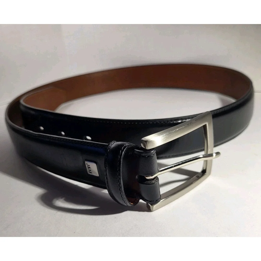 Johnston & Murphy Men's Black Leather‎ Dress Belt Size 36/1.5
